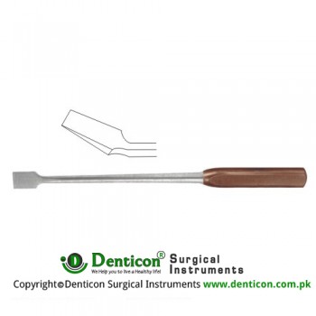 FiberGrip™ Dahmen Bone Osteotome Curved Stainless Steel, 30 cm - 12" 5mm